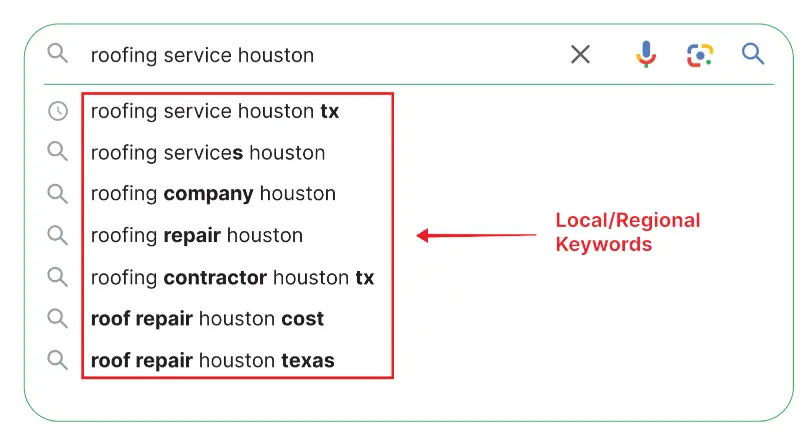 Local and Regional Keywords