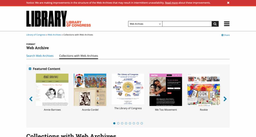 Top 10 Wayback Machine Alternatives in 2026 11 The Library of Congress Web Archives