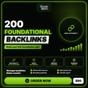 200 Foundational Backlinks — SerpZenith high authority backlink building service