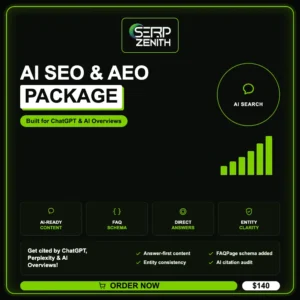 AI SEO & AEO Optimization Package — SerpZenith SEO service