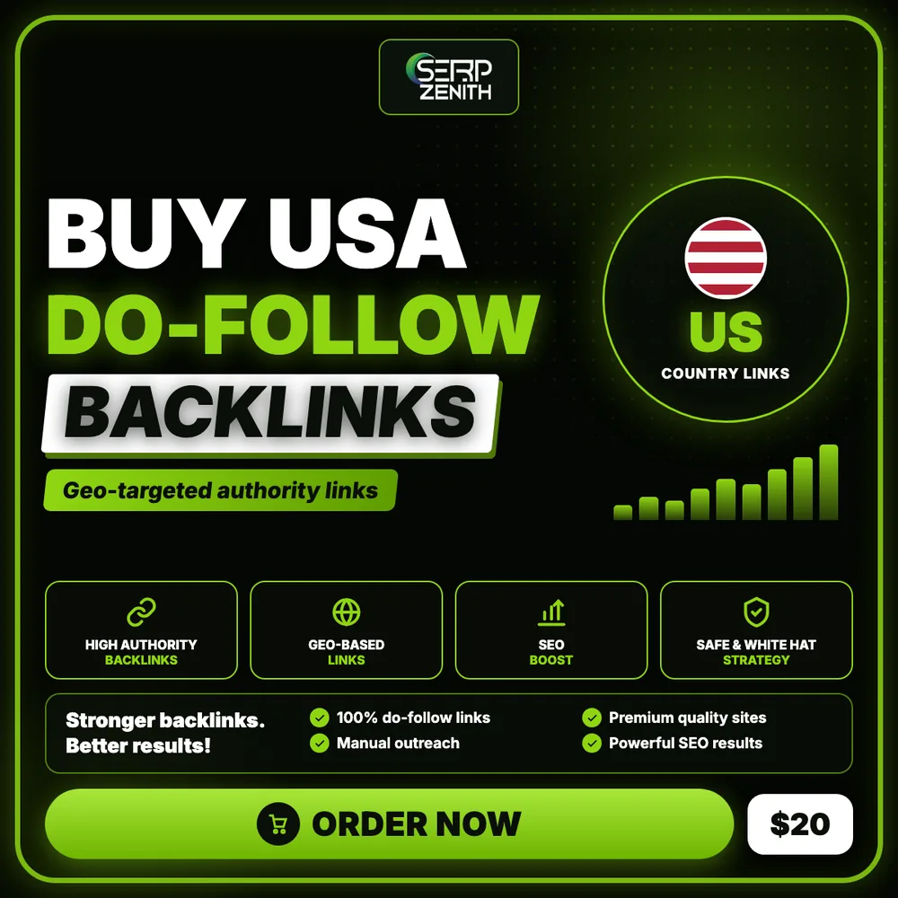 Buy USA Do Follow Backlinks — SerpZenith geo-targeted do-follow backlinks service