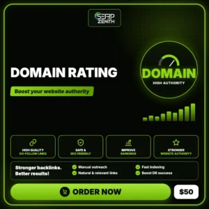 Domain Rating — SerpZenith high authority backlink building service