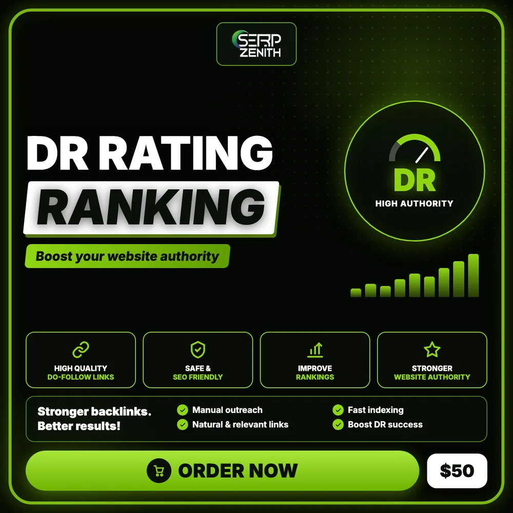 DR Rating Ranking — SerpZenith high authority backlink building service