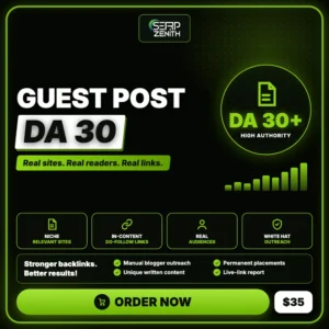 Guest Post DA 30 — SerpZenith high authority backlink building service