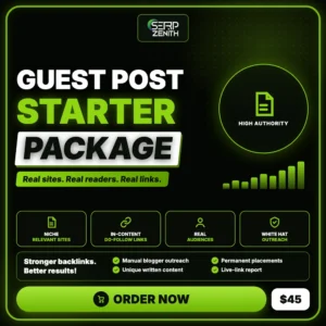 Guest Post Starter Package — SerpZenith high authority backlink building service