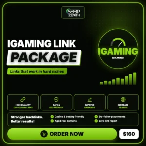 Igaming Link Package — SerpZenith iGaming link building service