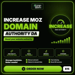 Increase Moz Domain Authority DA — SerpZenith high authority backlink building service