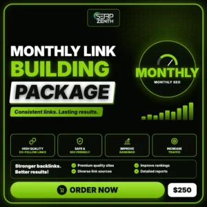 Monthly Link Building Package — SerpZenith monthly SEO campaign